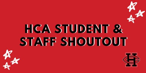HCA Student & Staff Shoutout
